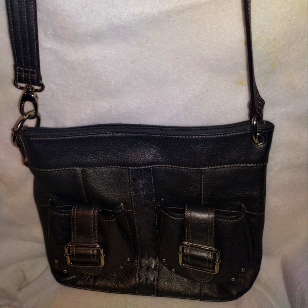 Tignanello Black Leather Purse